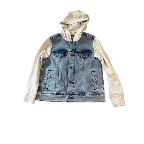 NWT art class Size Small 6/7 Boy Kid Unisex Snap Button Hood Denim Jacket Light - Picture 3 of 10